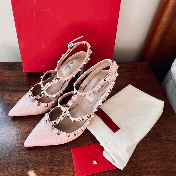 Valentino Garavani - Rockstud 100 - Pale Pink Leather - Picture 6 of 7